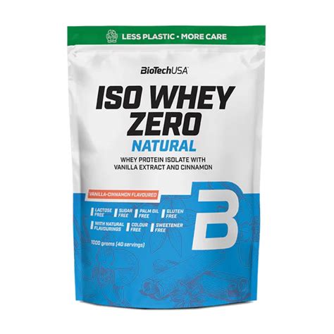 Biotech Usa Iso Whey Zero Natural braškių skonio 1000 g kainos nuo 39