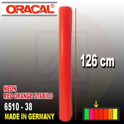 Jual Sticker Oracal Neon Red Orange Shopee Indonesia