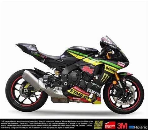 Multicolor YAMAHA R1 R1M Design 3 2015 2019 Model Full Body Wrap Decal