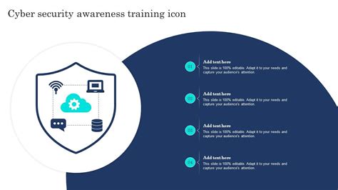 Cyber Security Awareness Training Icon PPT Sample