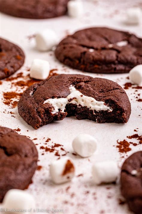 Easy Chocolate Marshmallow Cookies Recipe With Step By Step Pictures