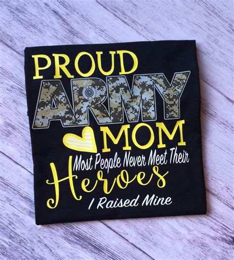 Army Mom Proud Army Mom T Shirt Army Mom By Purpleelephantstl