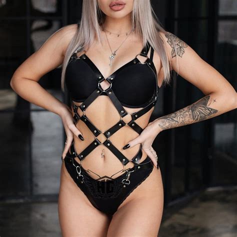 Sexy Full Body Leather Harness Lingerie Lingerie Plus Size Etsy