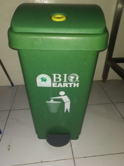 Tempat Sampah BIO Injak 50 Liter 2160 Green Leaf Dustbin Kitchen