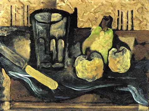 Georges Braque 1882 1963 Verre Fruits Et Couteau Christie S