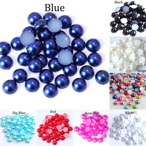 Mm Imitation Pearl Round Half Bead Bulk Wholesale Beads