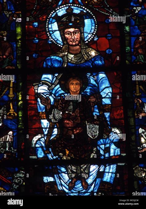 Chartres Cathedral Blue Virgin Window