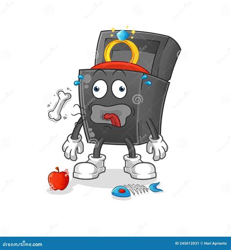 Ring Box Burp Mascot Cartoon Vector Stock Vector Illustration Of