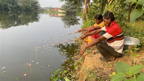 Fishing Video Hook Fishing In Our Village Pond Hook Fishing Video