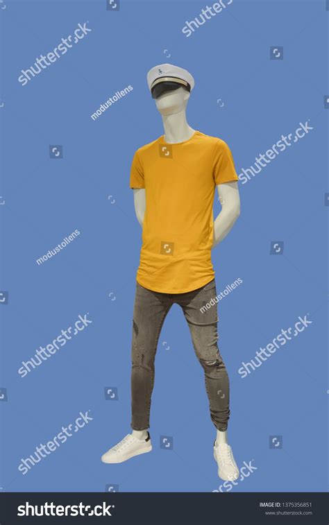 Fulllength Man Mannequin Dressed Casual Clothes Stock Photo 1375356851