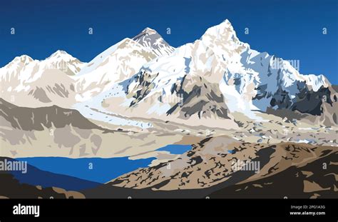 Himalaya Lake Stock Vector Images Alamy