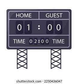 Football Scoreboard Cartoon Over Royalty Free Licensable Stock