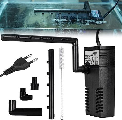 Filtre Intérieur Aquarium 60L H 5W Pompe de Filtration Interne pour