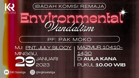 Ibadah Komisi Remaja Gki Salatiga Januari Youtube