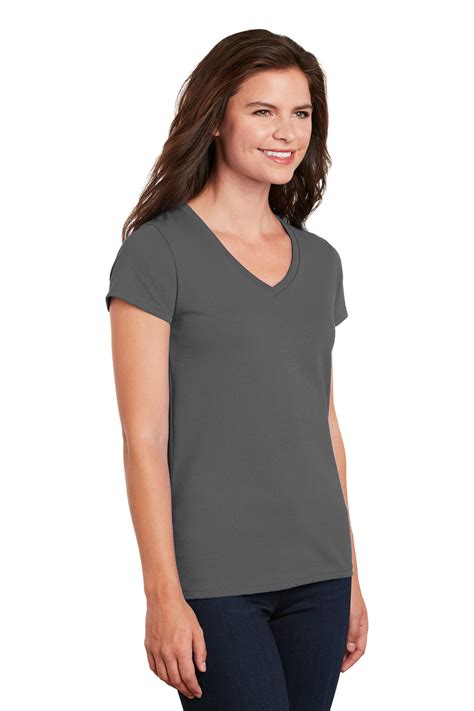 Gildan Womens Heavy Cotton 100 Cotton V Neck T Shirt Product Sanmar