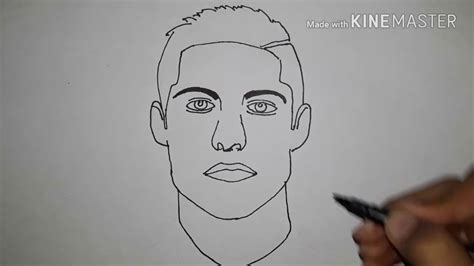 طريقة رسم كريستيانو رونالدو/how to draw Cristiano ronaldo - YouTube