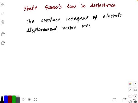 Solved State Gauss S Law In Electrostatic Field In Differential Form