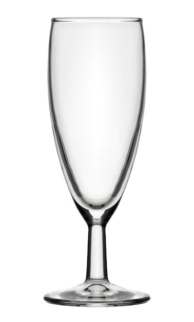 Premium Photo Single Empty Champagne Flute Glass