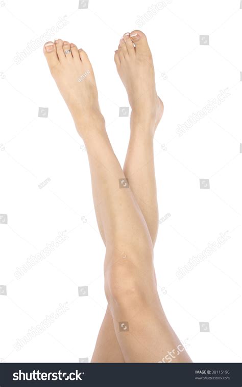 Woman Legs Isolated Over White Stock Photo Edit Now