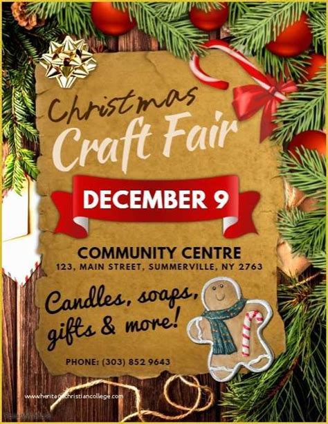 Craft Fair Poster Template Free Of Christmas Craft Fair Flyer Template ...