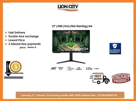 Samsung Ls27bg400eexxs 27 Odyssey G4 Gaming Monitor With 240hz Refres Lion City Company