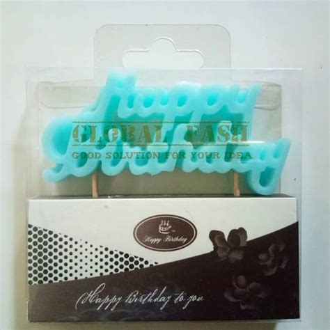 Jual Lilin Happy Birthday Biru Lilin Tulisan Happy Birthday Lilin