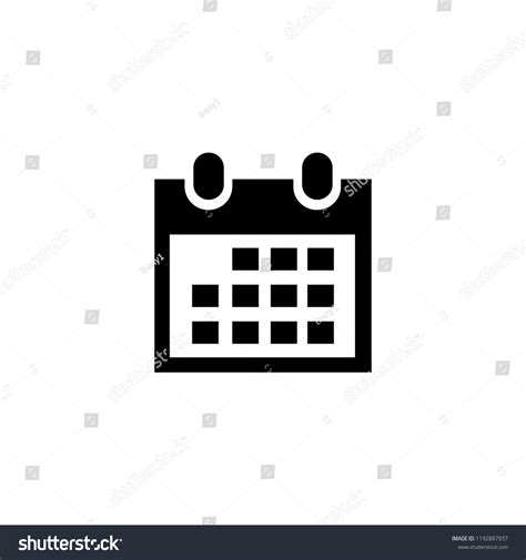 Black Calendar Icon Stock Vector (Royalty Free) 1192887937 | Shutterstock