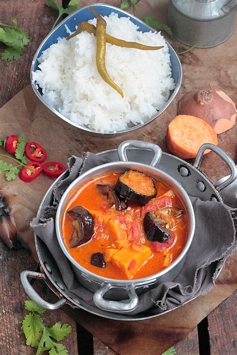 Curry D Aubergine Et Patate Douce Au Lait De Coco