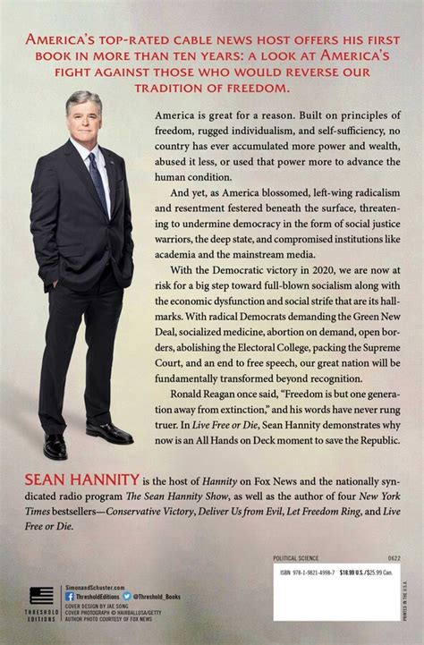 Live Free Or Die | Book by Sean Hannity | Official Publisher Page ...