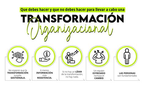 TRANSFORMACIÓN ORGANIZACIONAL LO QUE NECESITAS SABER PARA SU CORRECTA