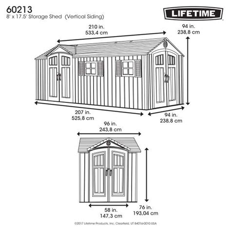 Lifetime Storage Shed Ft X Ft Dual Entry Building