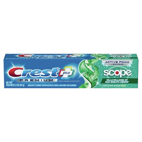 Buy Online Crest Premium Plus Scope Toothpaste Minty Fresh Flavor 52