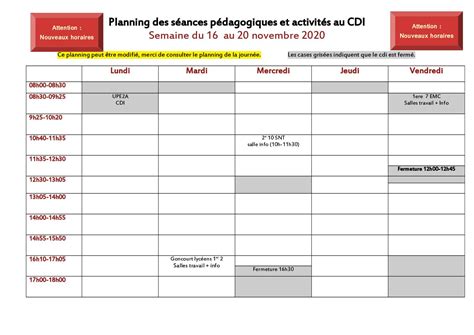 Calaméo Planning Cdi 2020 2021 Sem47