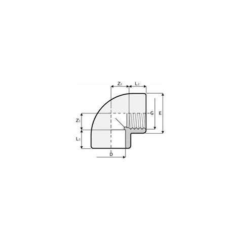 RACCORDO PVC Gominto 90 misto F F Ø 50 mm x 1 1 2 filettato