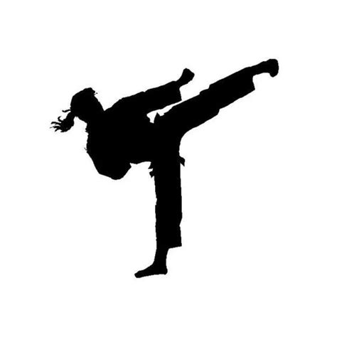 14.4*13.9CM Personality Of Taekwondo Girl Car Stickers Cartoon Vinyl ...