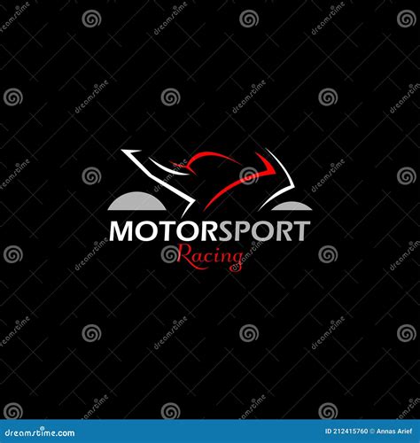 Motorsport Racing Logo Design Template Ideas Stock Vector