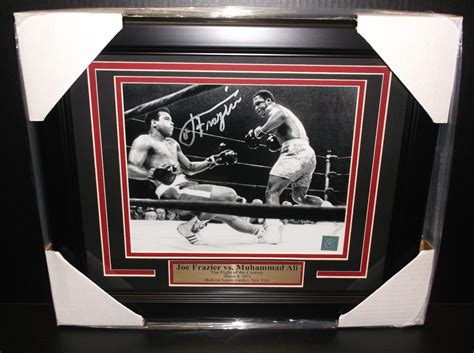 Joe Frazier Autographed 8x10 Framed Signed Photo Vs Muhammad Ali Photo