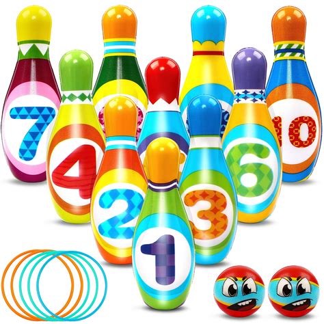 Beefunni Kids Bowling Set Toy Indoor And Outdoor Activity Game T 10