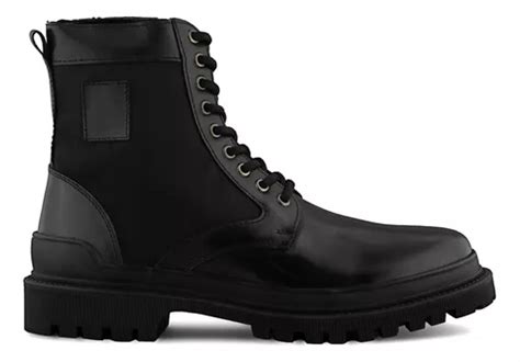 Bota Combat En Piel Vacuno Genuina Negro Para Hombre Dasalo