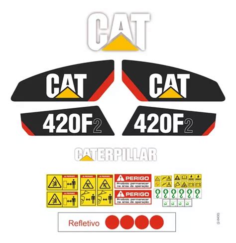 Decalque Compativel C M Q Retroescavadeira Cat F