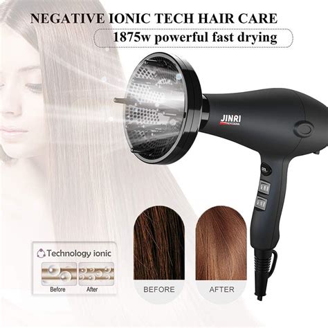 Jinri Hair Dryer Professional Salon Ionic Blow Dryer With Concentrator