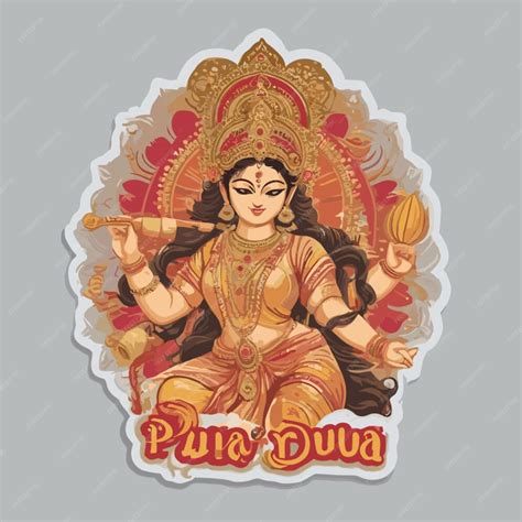 Premium Vector Durga Puja Cartoon Vector