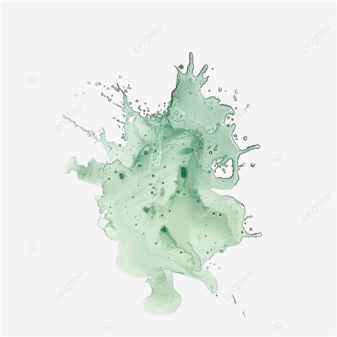 Pastel Green Watercolor Splash Watercolor Green Splash Png