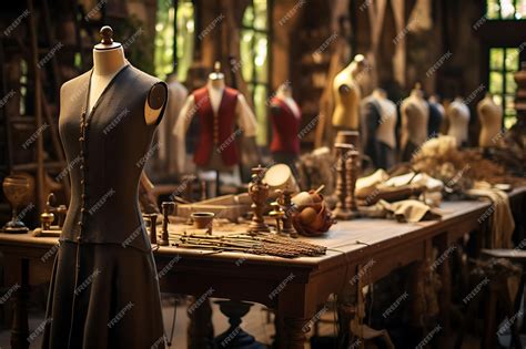 Premium Ai Image Tilt Shift Photo Of Tailors Fittings And Sewing