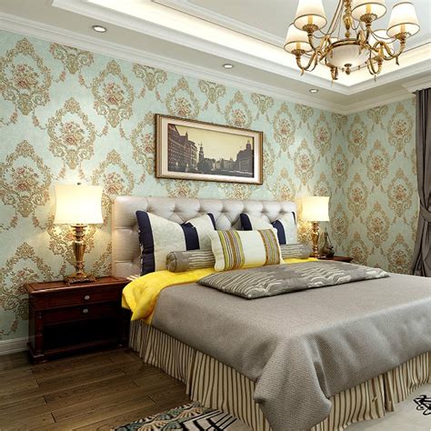 Victorian 3D Retro Floral Damask Wallpaper - Walling Shop