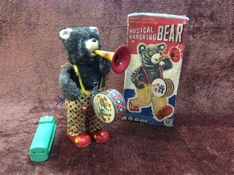 Alps Musical Marching Bear Battery Operated Toy From 50s Gfucollectible Battery Operated Toys