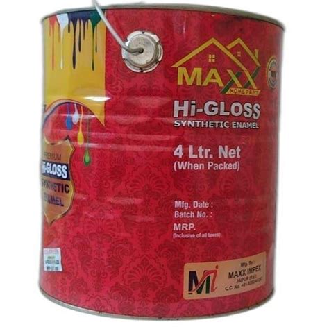 4 Litre Maxx Hi Gloss Synthetic Enamel Paint At Rs 690 Litre