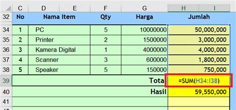 Cara Rumus Sum Excel Gini Caranya Hot Sex Picture