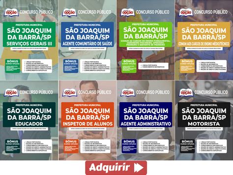 E Books E Apostilas Concurso Prefeitura De São Joaquim Da Barra Sp