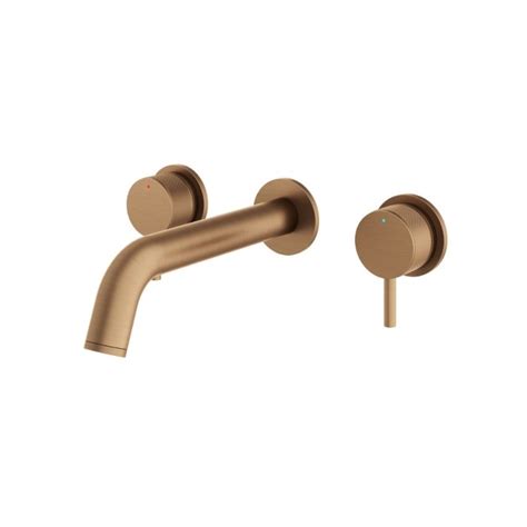 Abacus Iso Pro Brushed Bronze Wall Mounted Basin Mixer Sanctuary